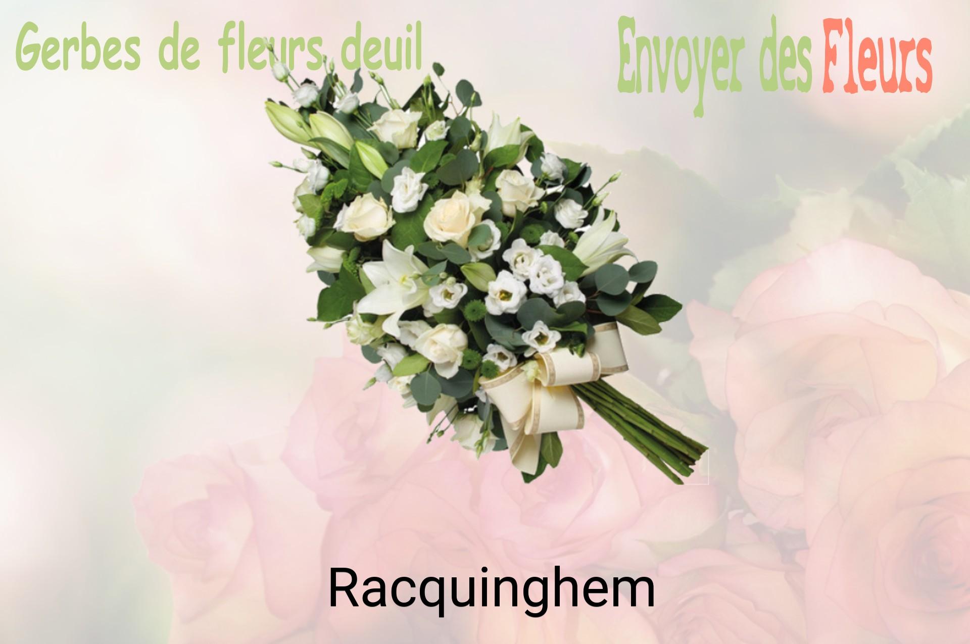 Gerbe de fleurs de deuil livrée à Racquinghem
